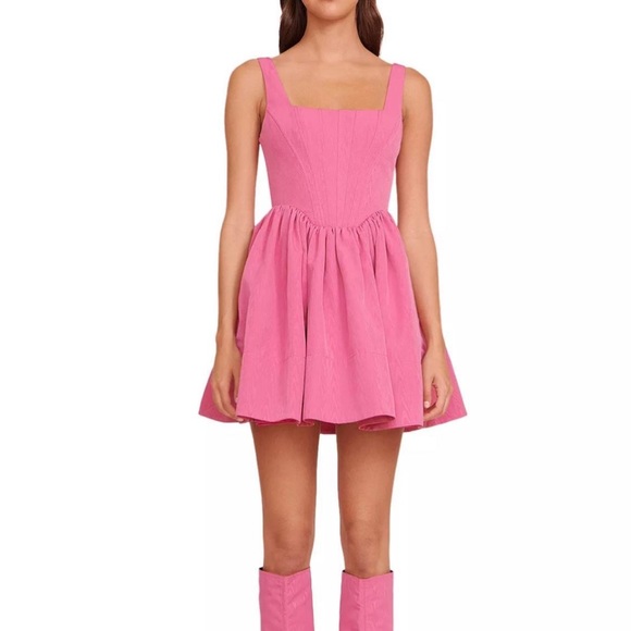 BARBIE Staud pink ballerina skater dress